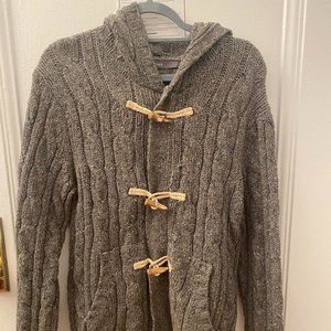 Vince Knitted Toggle Hooded Sweater